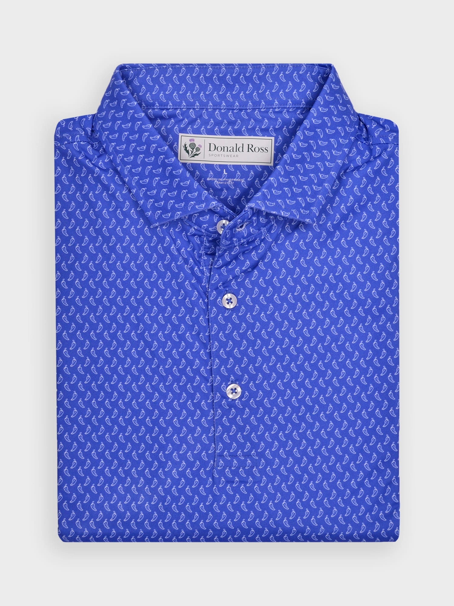 Donald Ross Mens Classic Fit SARASOTA Polo - COBALT Donald Ross men's golf apparel