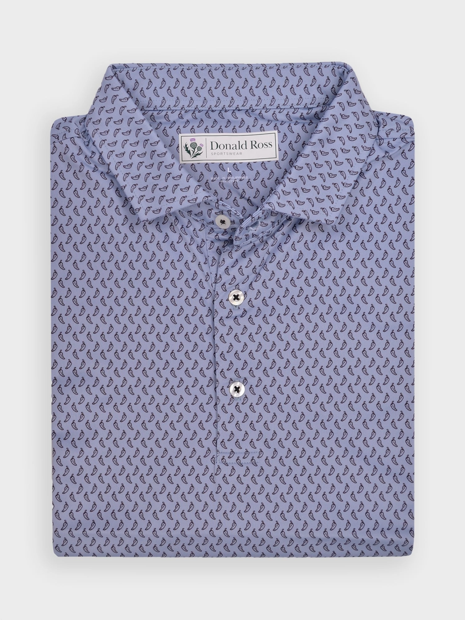 Donald Ross Mens Classic Fit SARASOTA Polo - SLATE Donald Ross men's golf apparel