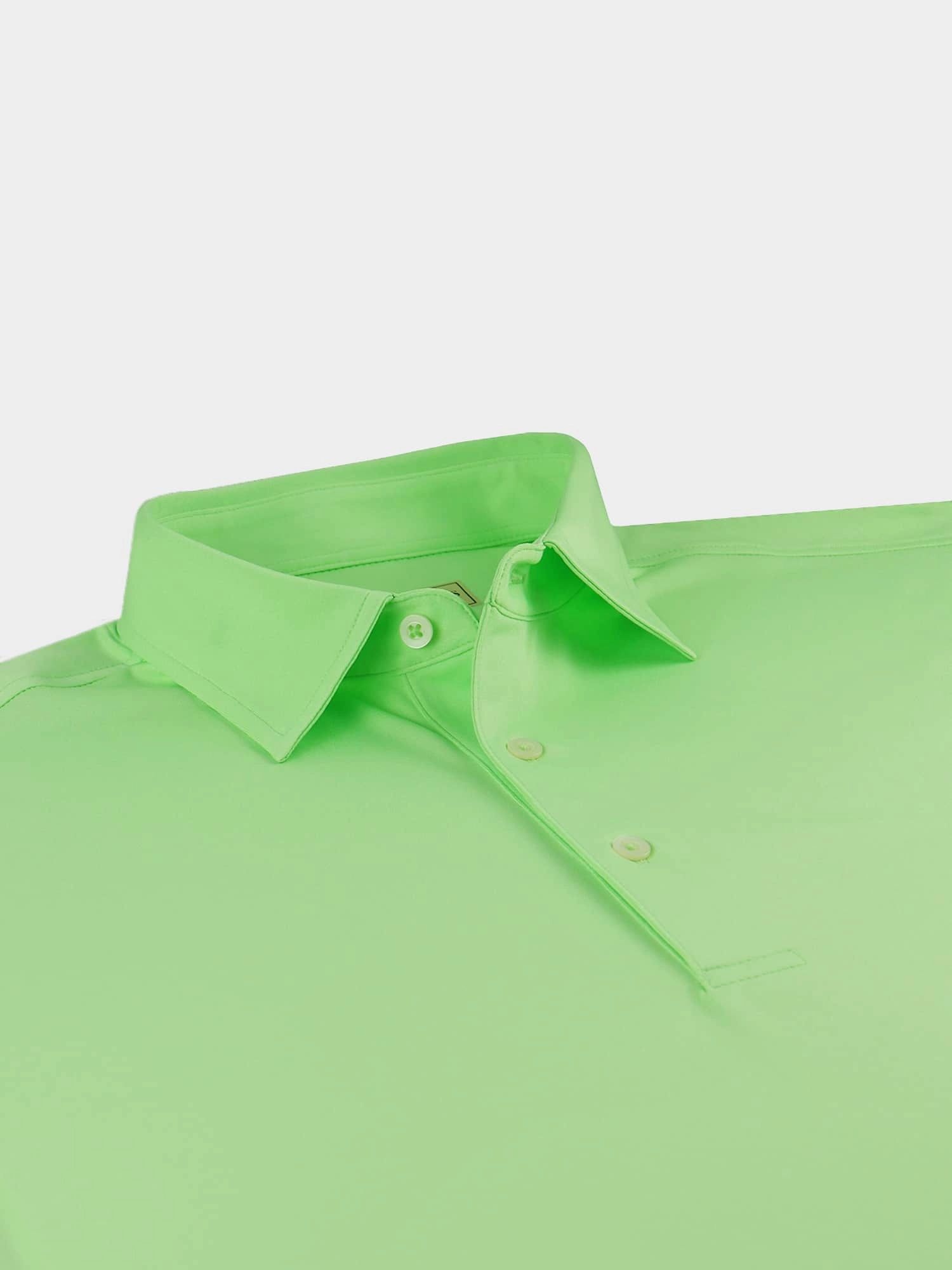 Donald Ross Mens Classic Fit Solid Jersey Self Collar Polo - LIME Donald Ross Men's Clothing