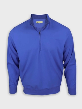 Donald Ross Mens Classic Fit Super Golf Performance Fleece Pullover  - ROYAL Donald Ross men's golf apparel