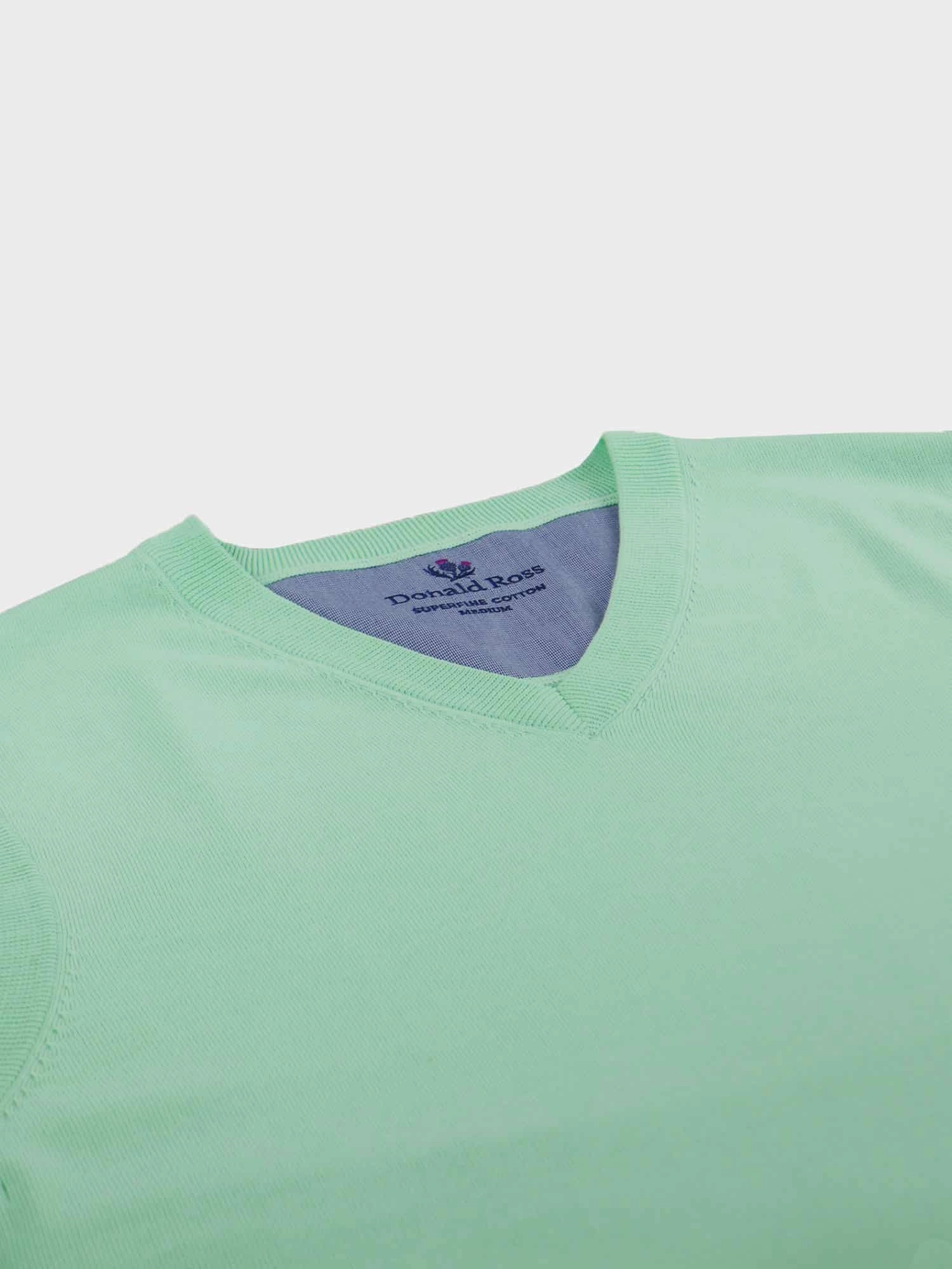 Donald Ross Mens Classic Fit Super Golf V-Neck Sweater Vest - CUCUMBER Donald Ross Men's Clothing