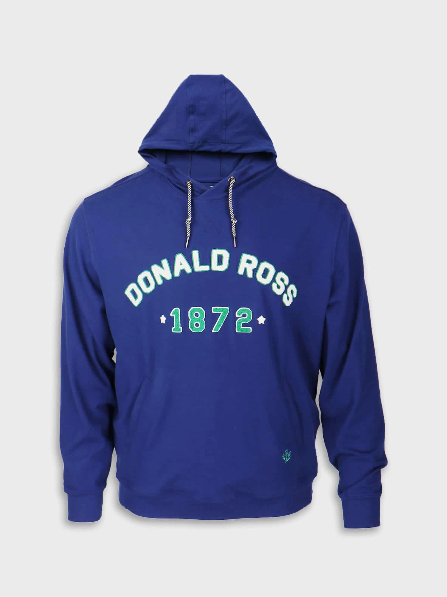 Donald Ross Mens Classic Fit The Warm-Up DR Patch Hoodie - NAVY Donald Ross men's golf apparel