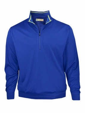 Donald Ross Mens Classic FitFairway Pullover - NAVY / MOROCCO Donald Ross men's golf apparel