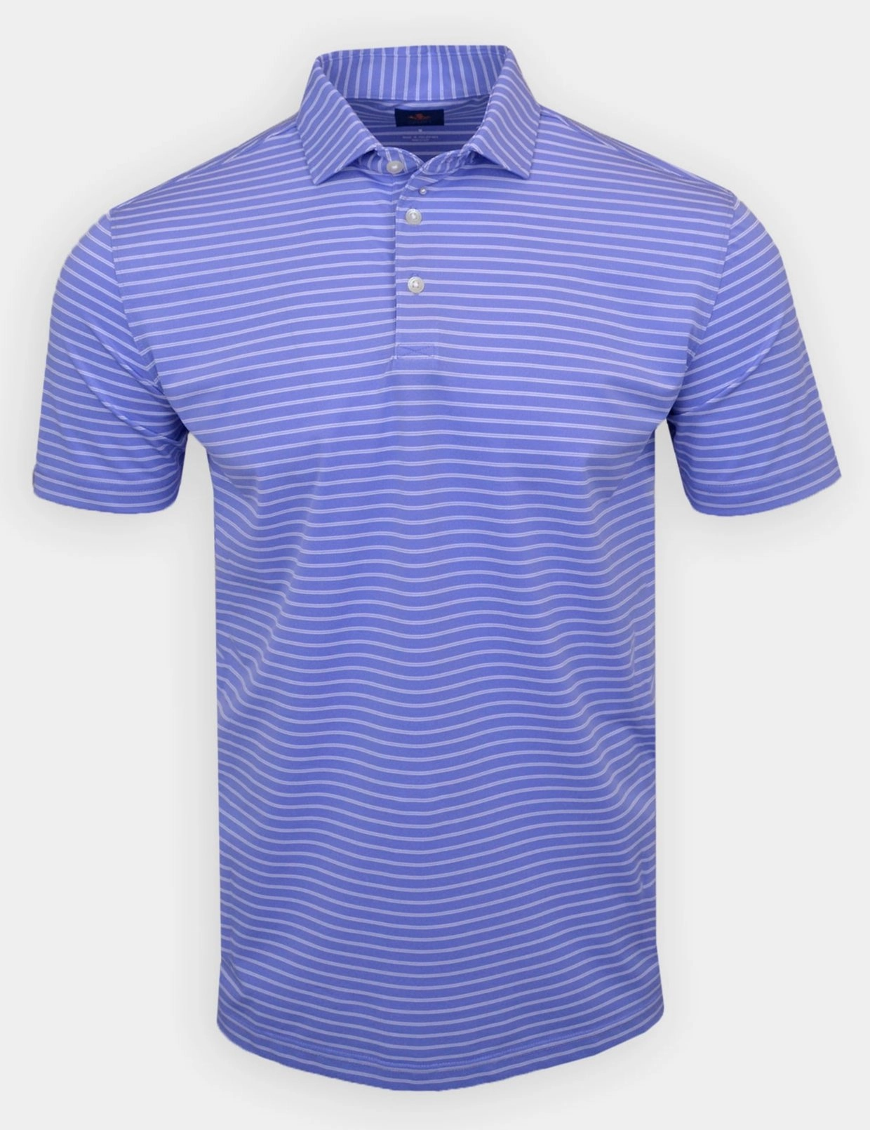 Donald Ross Mens Colin Pique Sport Fit Polo - PERIWINKLE/WHITE Donald Ross men's golf apparel