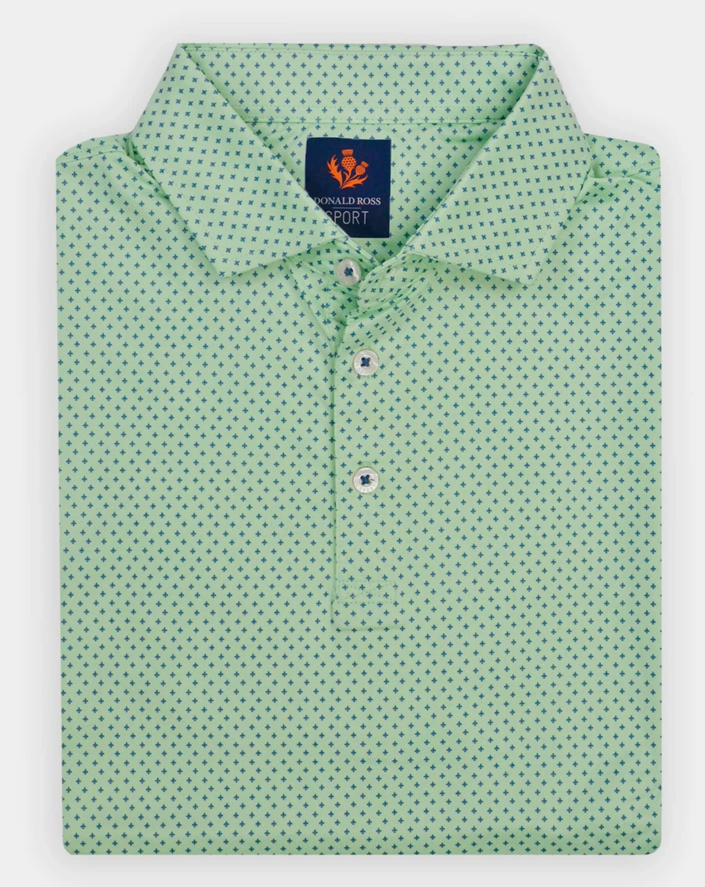 Donald Ross Mens Sport Fit BYRON Polo - ALOE Donald Ross men's golf apparel