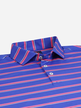 Donald Ross Mens Sport Fit Carter Polo - COBALT / PRIMROSE / CREAM / NAVY Donald Ross men's golf apparel