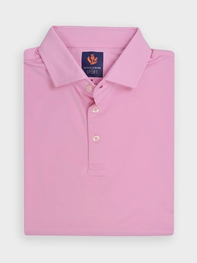 Donald Ross Mens Sport Fit DONNY Polo - Pink Donald Ross men's golf apparel