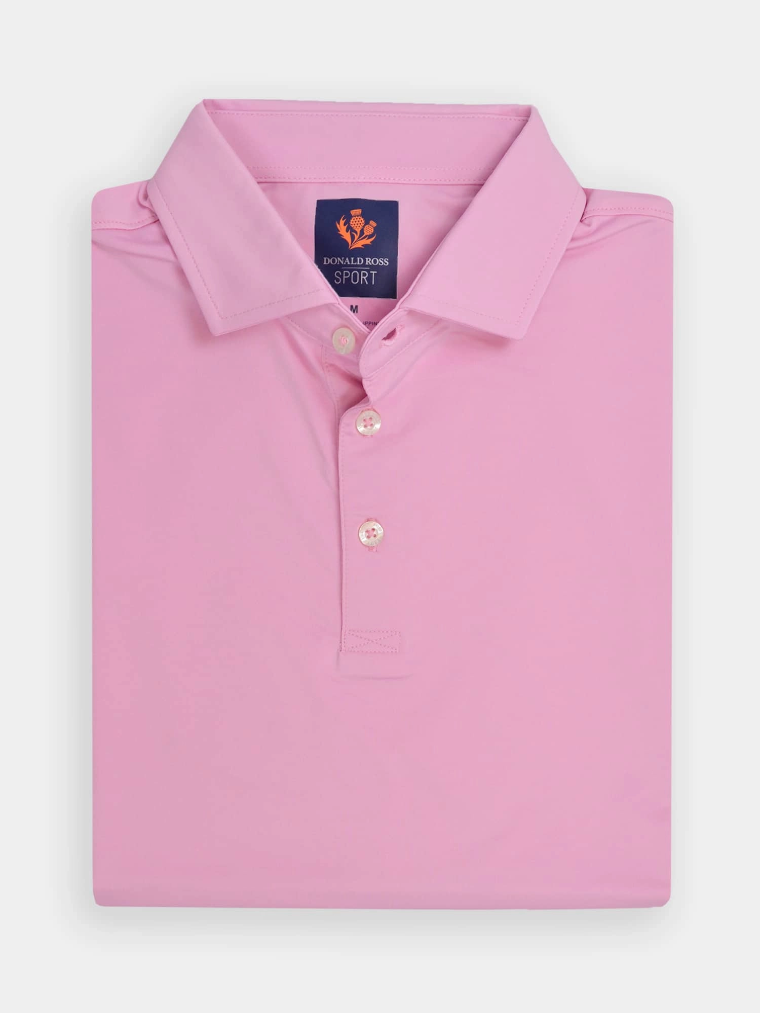 Donald Ross Mens Sport Fit DONNY Polo - Pink Donald Ross men's golf apparel