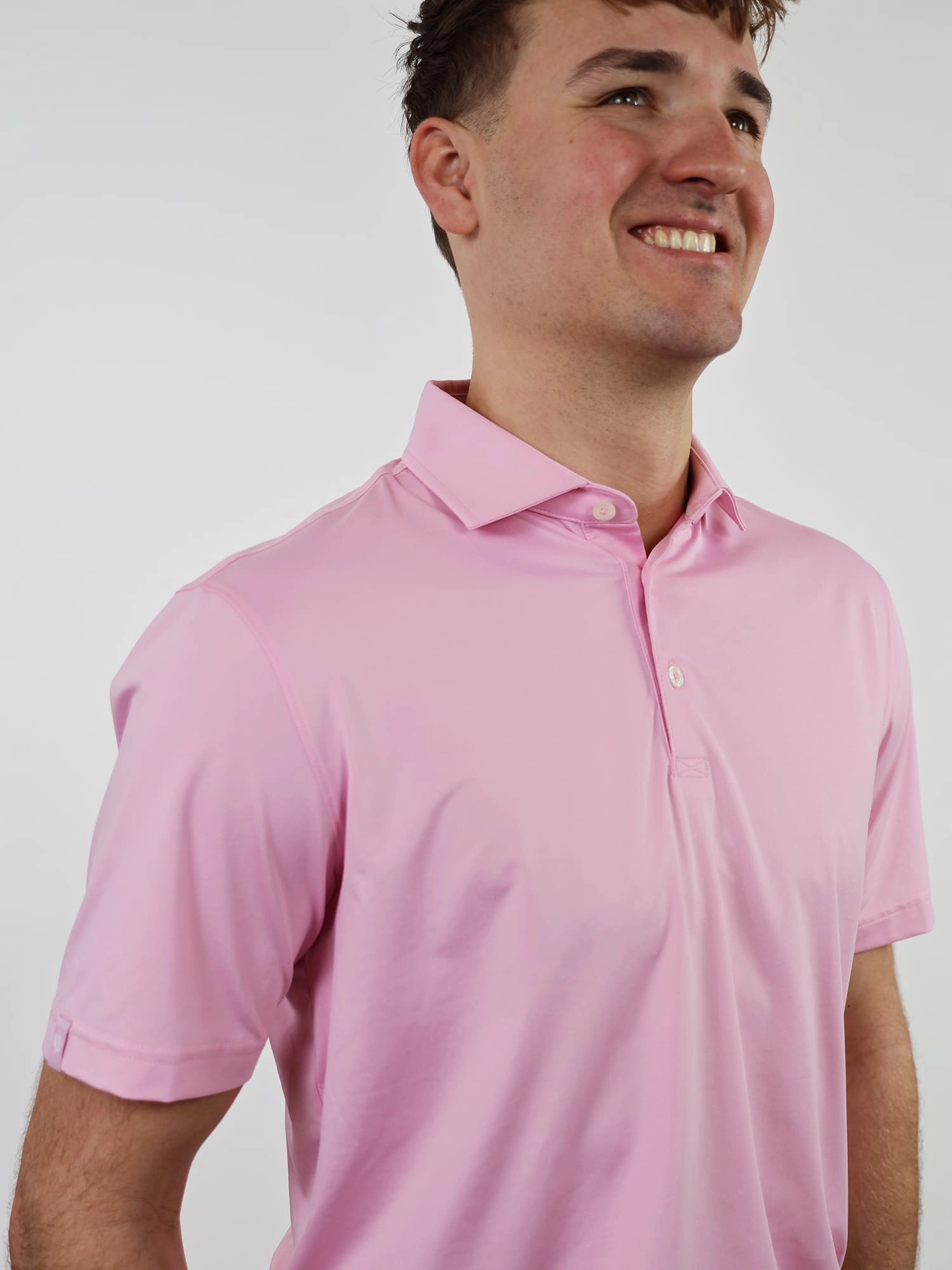 Donald Ross Mens Sport Fit DONNY Polo - Pink Donald Ross Men's Clothing