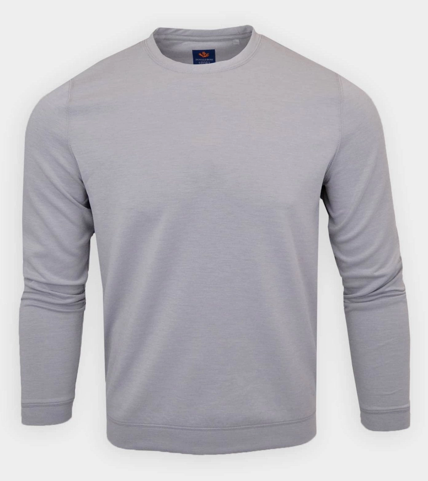 Donald Ross Mens Sport Fit Dundee Crewneck - PEWTER Donald Ross men's golf apparel