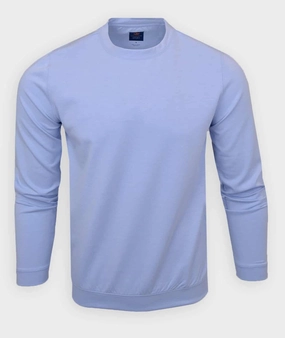 Donald Ross Mens Sport Fit Dundee Crewneck - SKY BLUE Donald Ross men's golf apparel