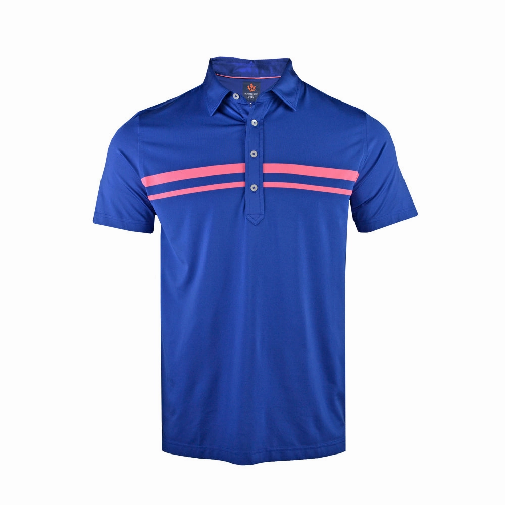 Donald Ross Mens Sport Fit Riley Polo - NAVY/PEONY Donald Ross Men's Clothing