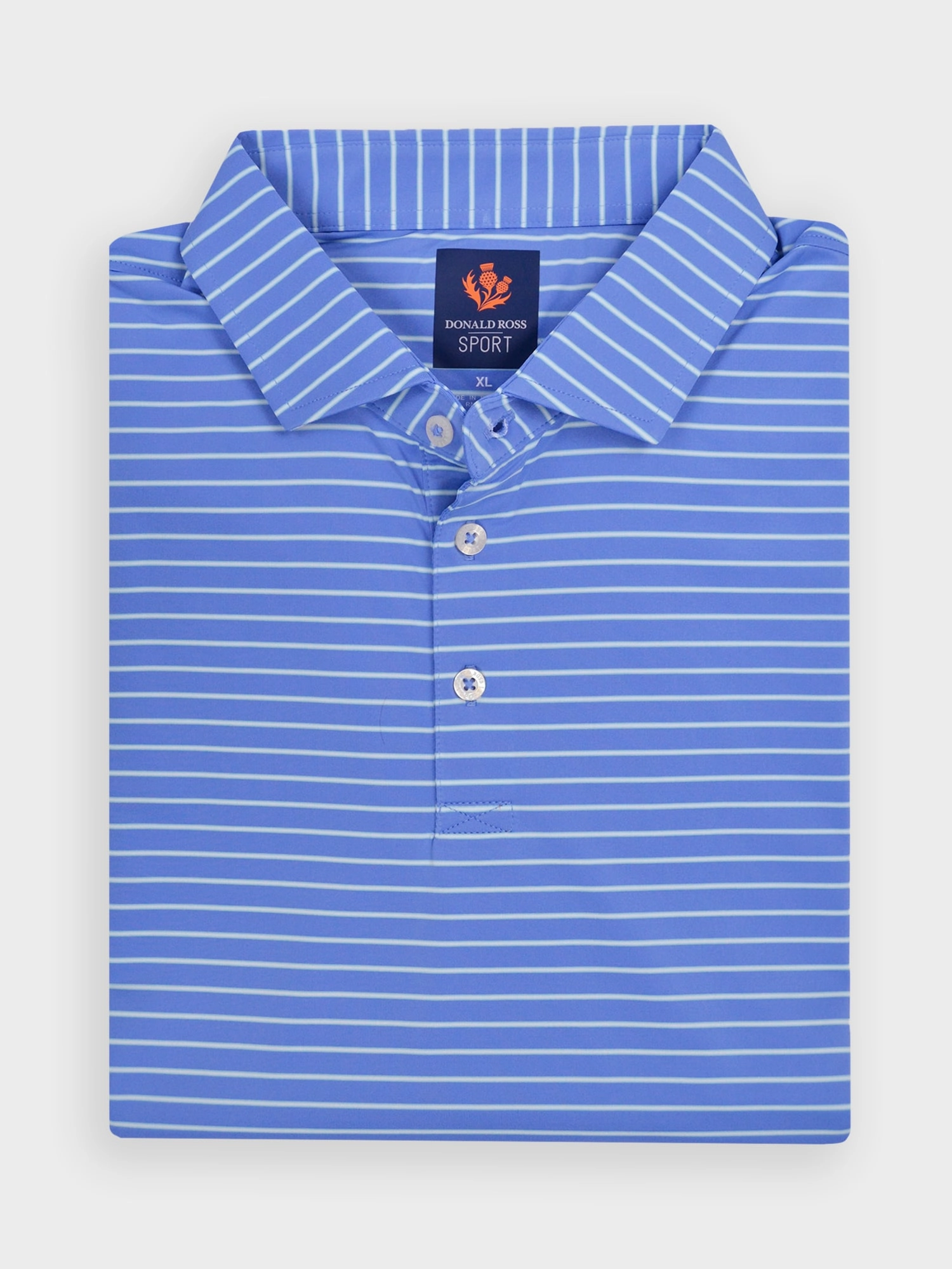 Donald Ross Mens Sport Fit RUBEN Polo - ULTRAMARINE SEAGLASS Donald Ross men's golf apparel