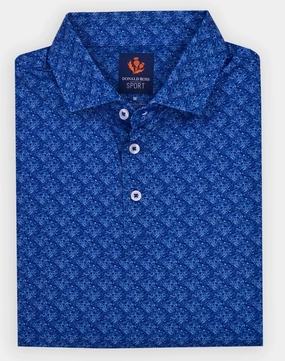 Donald Ross Mens Sport Fit SIDNEY SKULL Print  Polo - NAVY/WHITE Donald Ross men's golf apparel