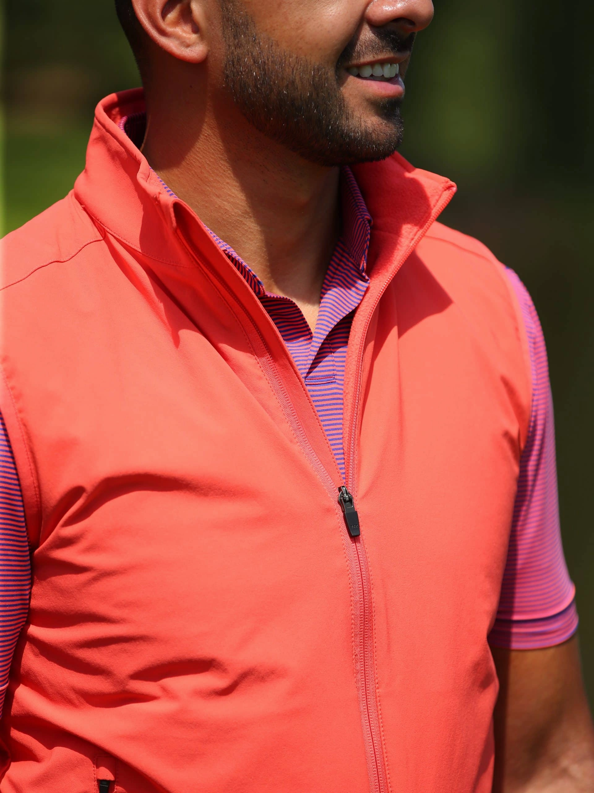 Donald Ross Mens Sport Fit SUPER GOLF Elements Full Zip Vest - PAPRIKA Donald Ross Men's Clothing