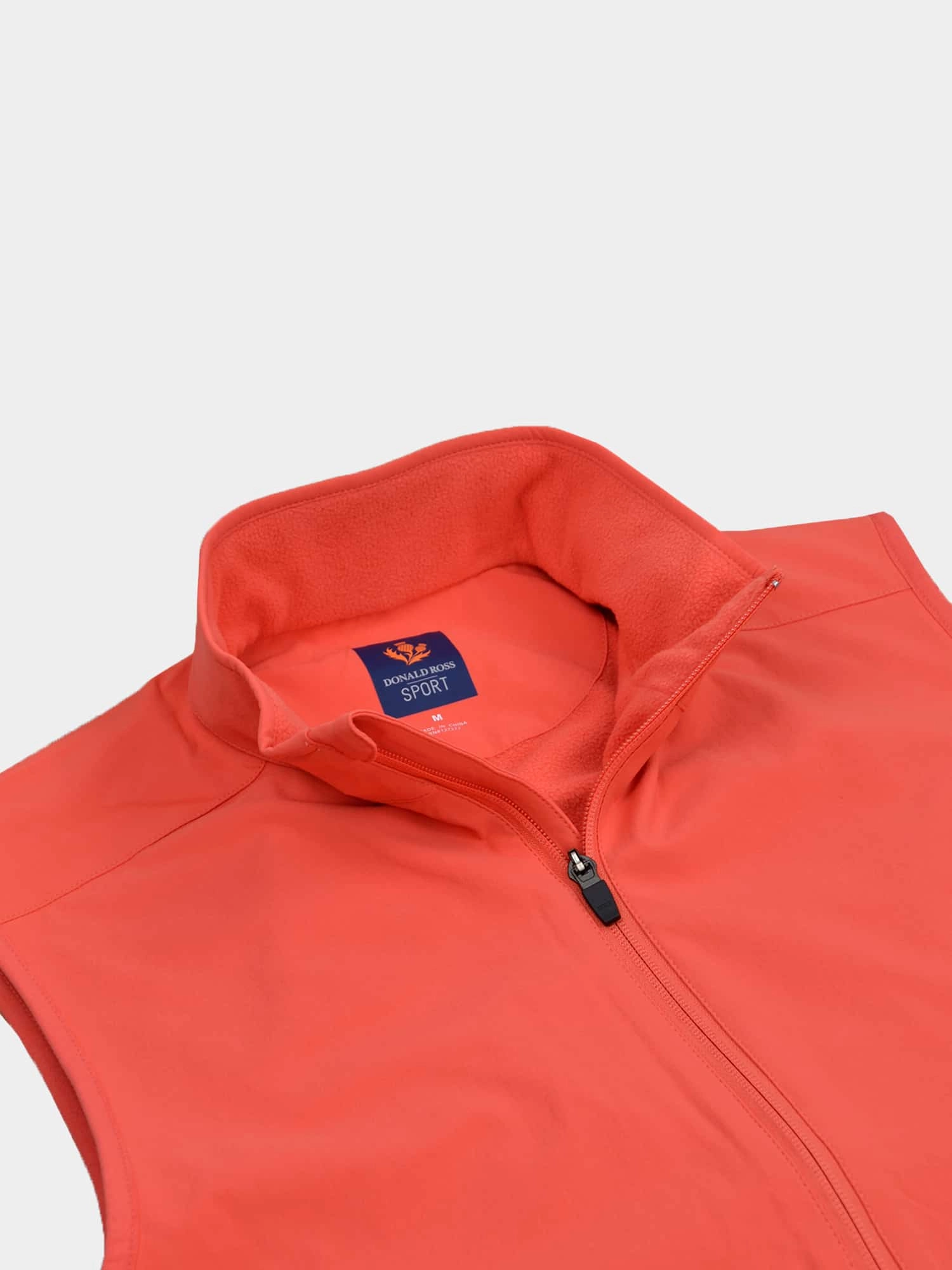 Donald Ross Mens Sport Fit SUPER GOLF Elements Full Zip Vest - PAPRIKA Donald Ross Men's Clothing