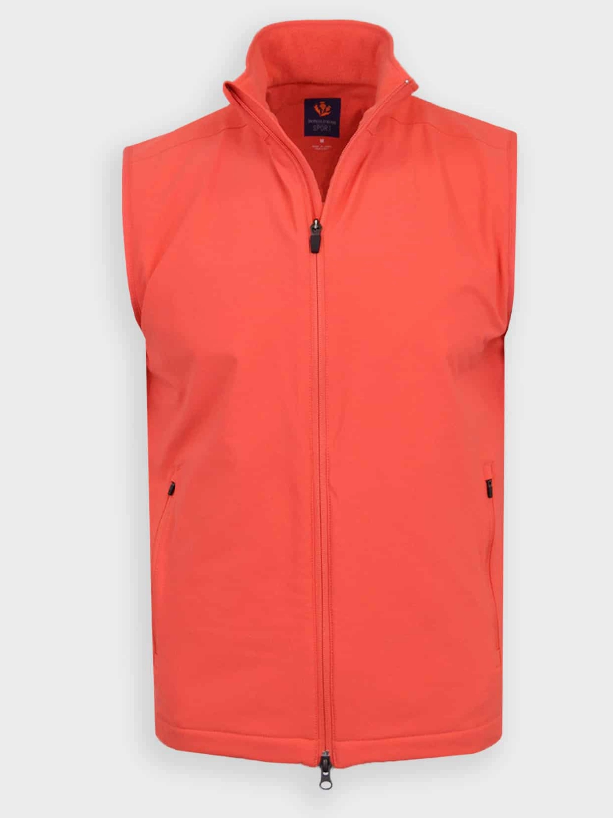 Donald Ross Mens Sport Fit SUPER GOLF Elements Full Zip Vest - PAPRIKA Donald Ross men's golf apparel