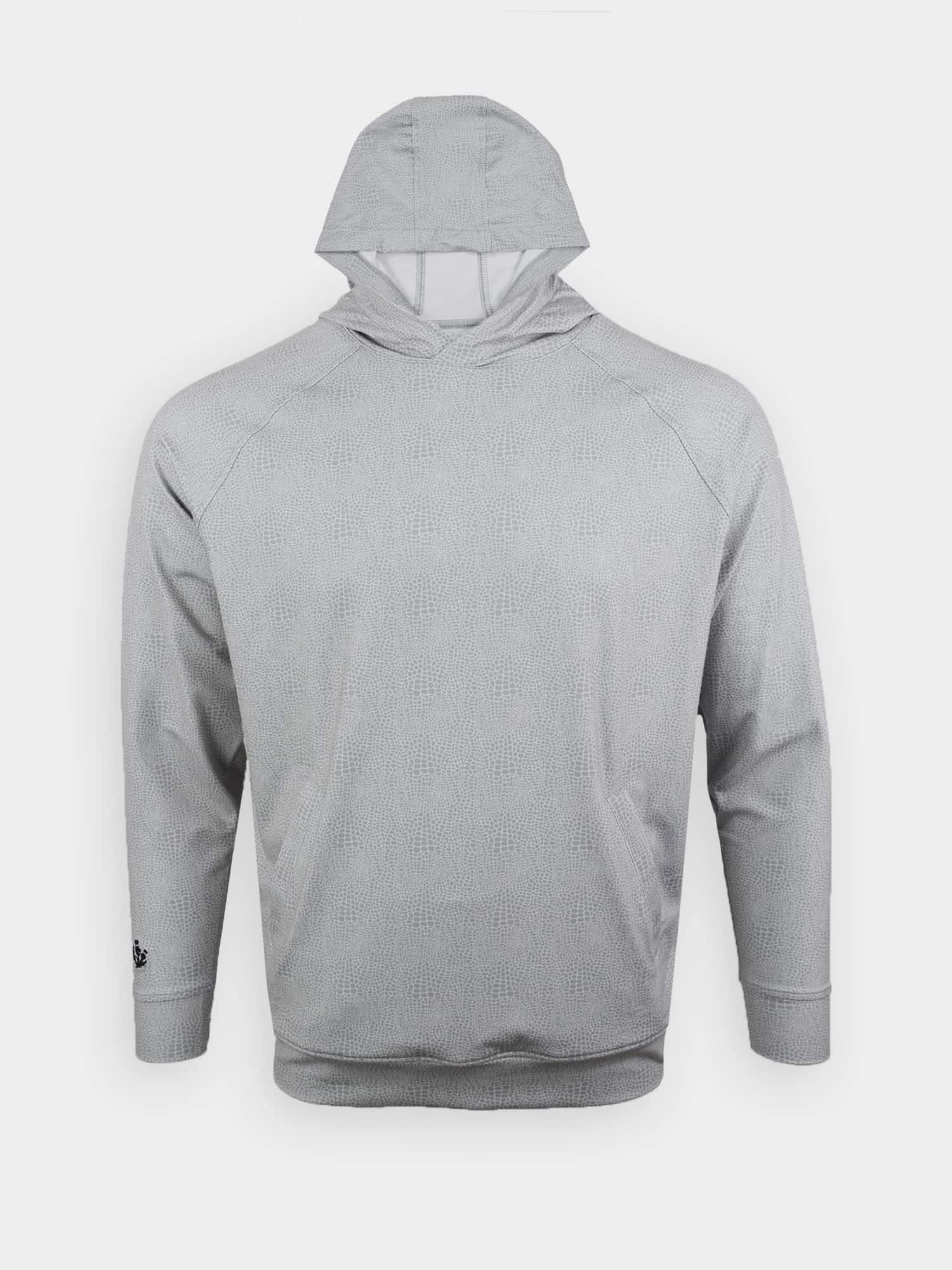 Donald Ross Mens Sport Fit Tyler Gator Print Hoodie - QUARRY Donald Ross men's golf apparel