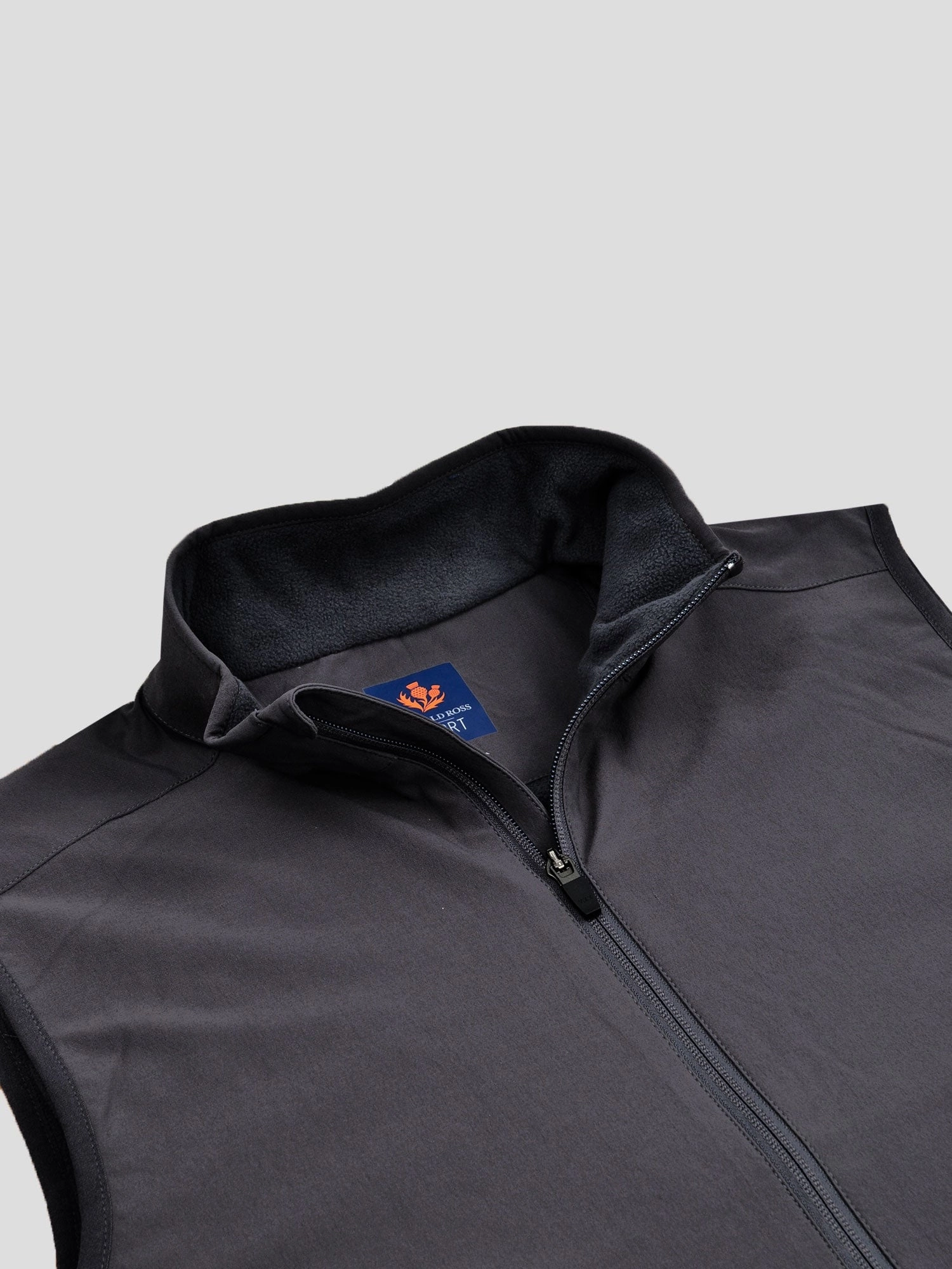 Donald Ross Mens SUPER GOLF Elements Full Zip Vest - BLACK Donald Ross Men's Clothing