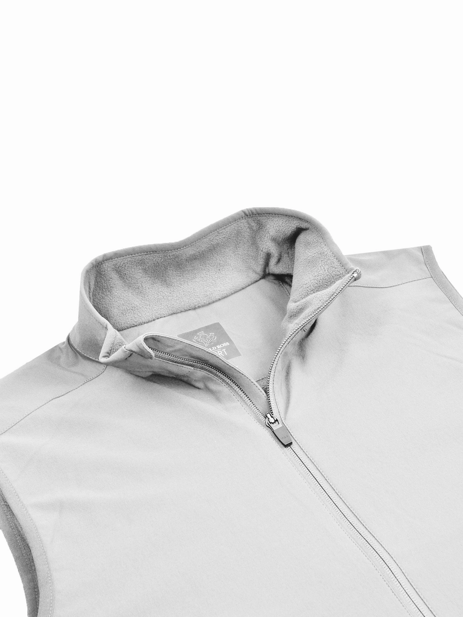 Donald Ross Mens SUPER GOLF Elements Full Zip Vest - GRANITE Donald Ross Men's Clothing