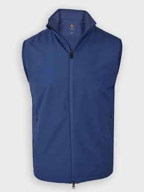 Donald Ross Mens SUPER GOLF Elements Full Zip Vest - NAVY Donald Ross men's golf apparel
