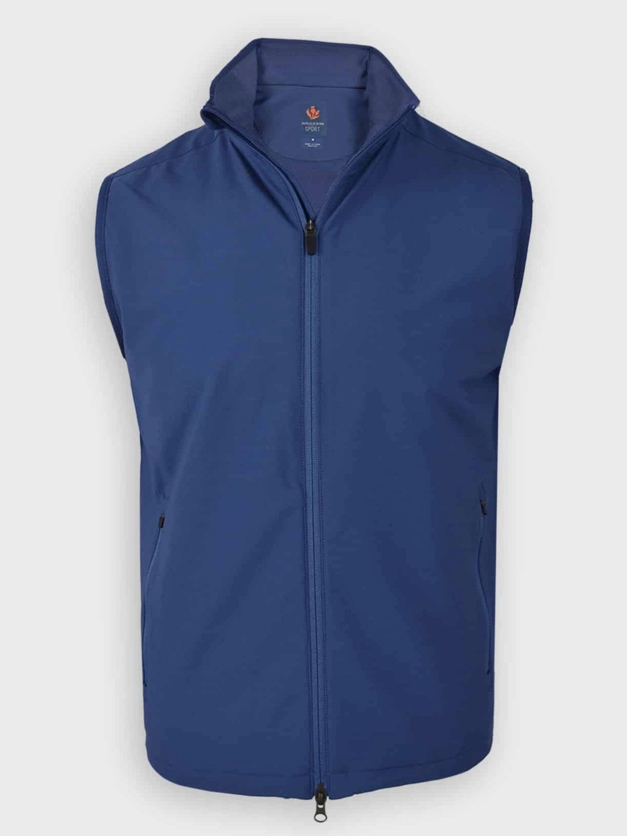 Donald Ross Mens SUPER GOLF Elements Full Zip Vest - NAVY Donald Ross men's golf apparel