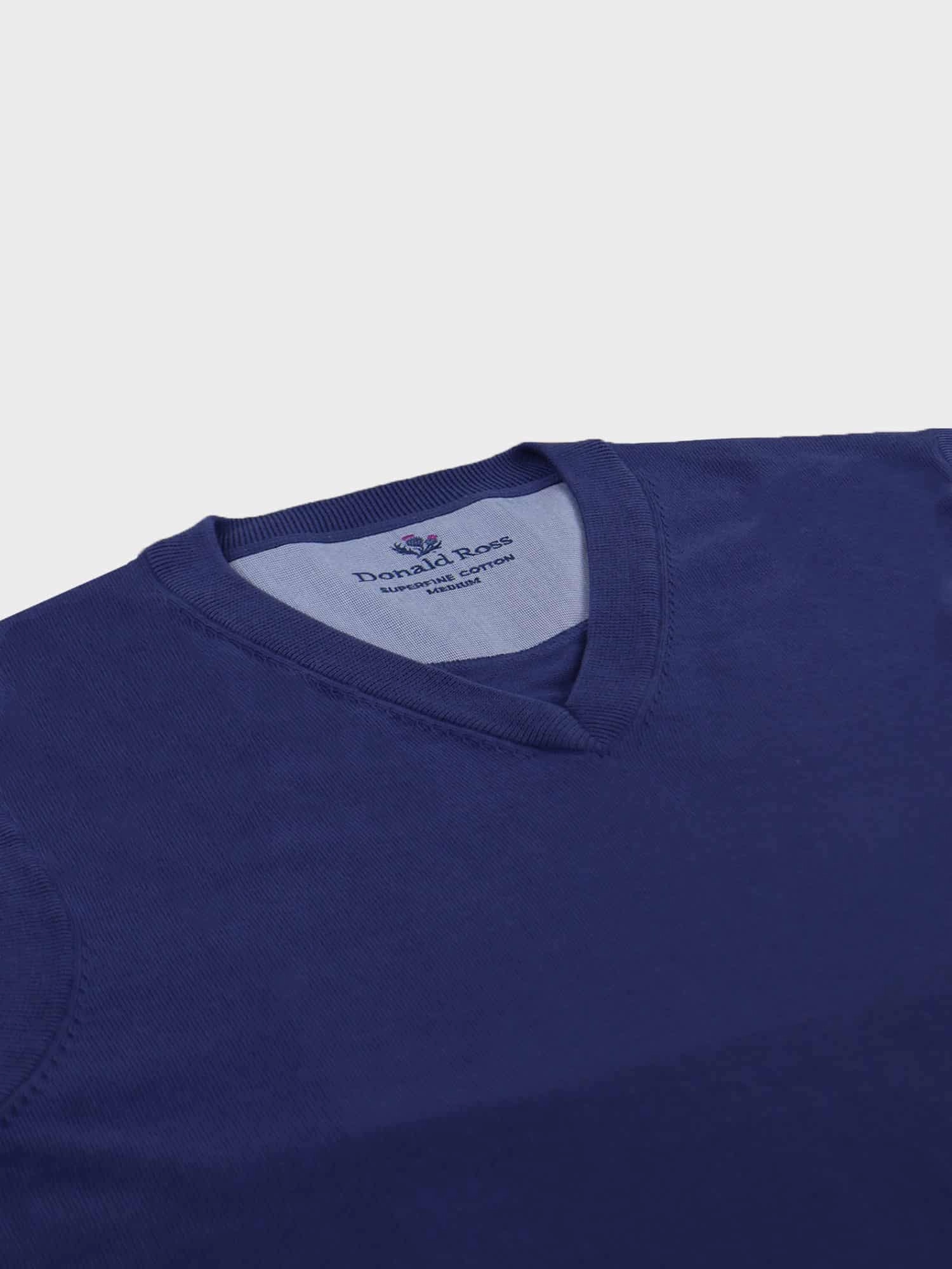 Donald Ross Mens SUPER GOLF SUPER FINE V-Neck Sweater Vest - NAVY Donald Ross Men's Clothing