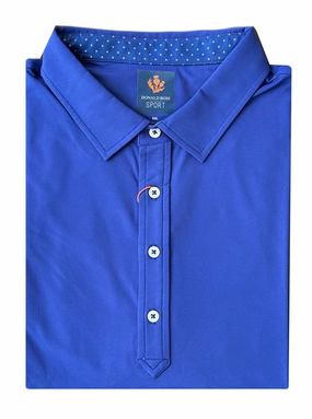 Donald Ross Mens Tommy Short Sleeve Solid Jersey Sport Fit Polo - NAVY Donald Ross men's golf apparel