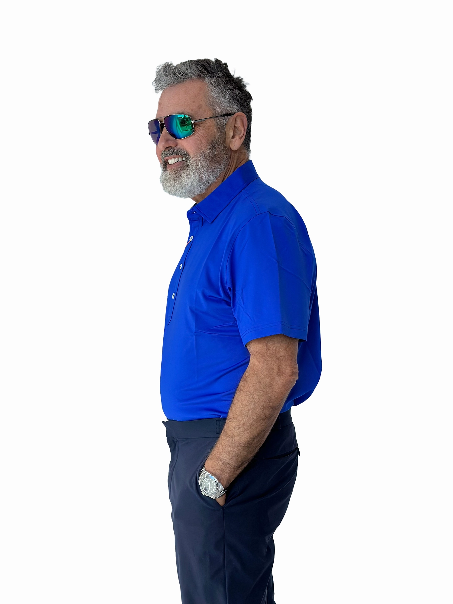 Donald Ross Mens Tommy Short Sleeve Solid Jersey Sport Fit Polo - ROYAL Donald Ross Men's Clothing