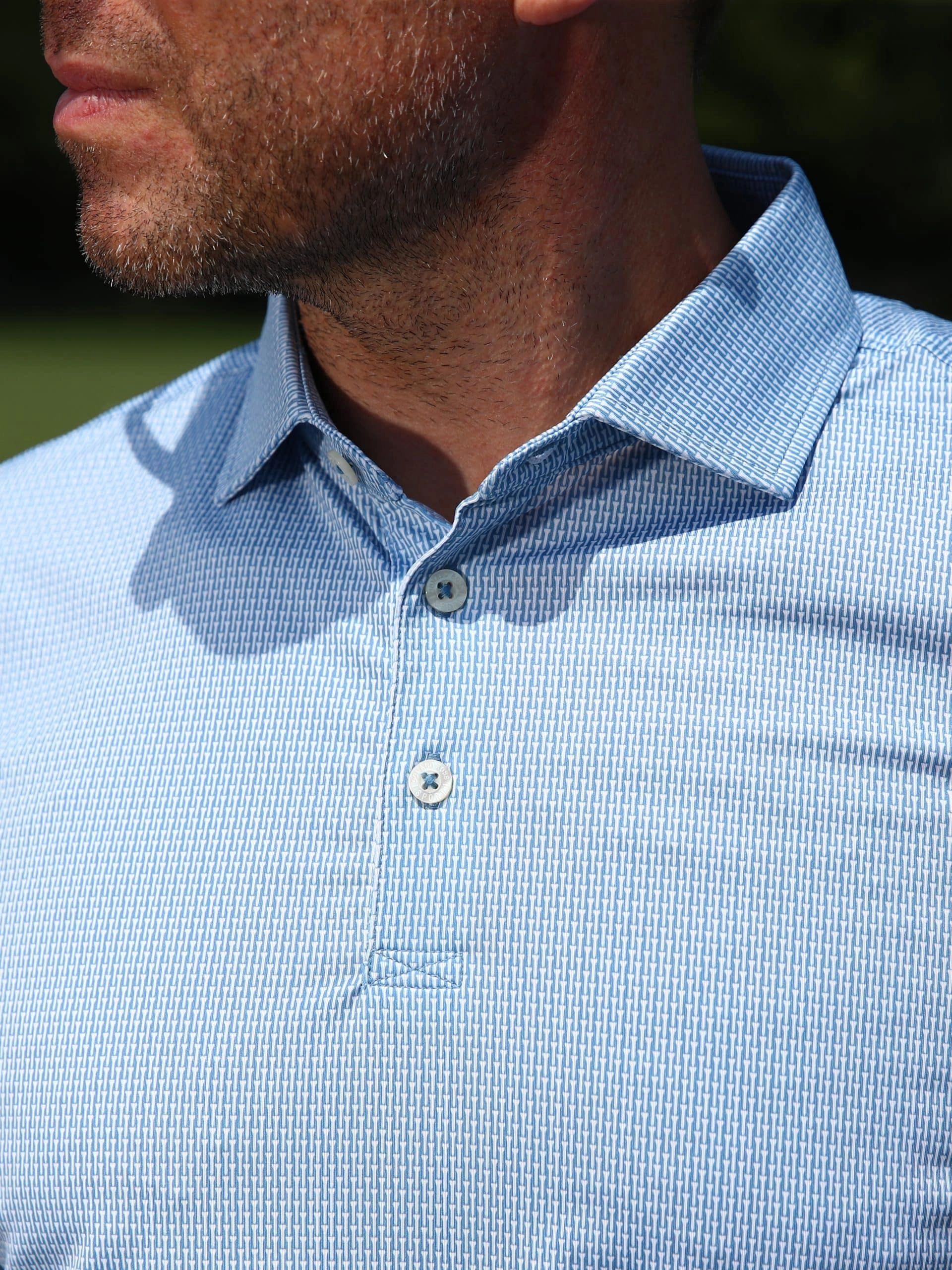 Donald Ross Sport Fit Mens Short Sleeve Glen Polo - BLUE WHALE/WHITE Donald Ross Men's Clothing