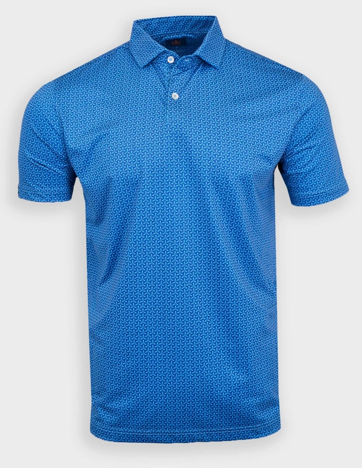 Donald Ross Sport Fit Mens Short Sleeve Hector Polo - LAGOON/NAVY Donald Ross men's golf apparel