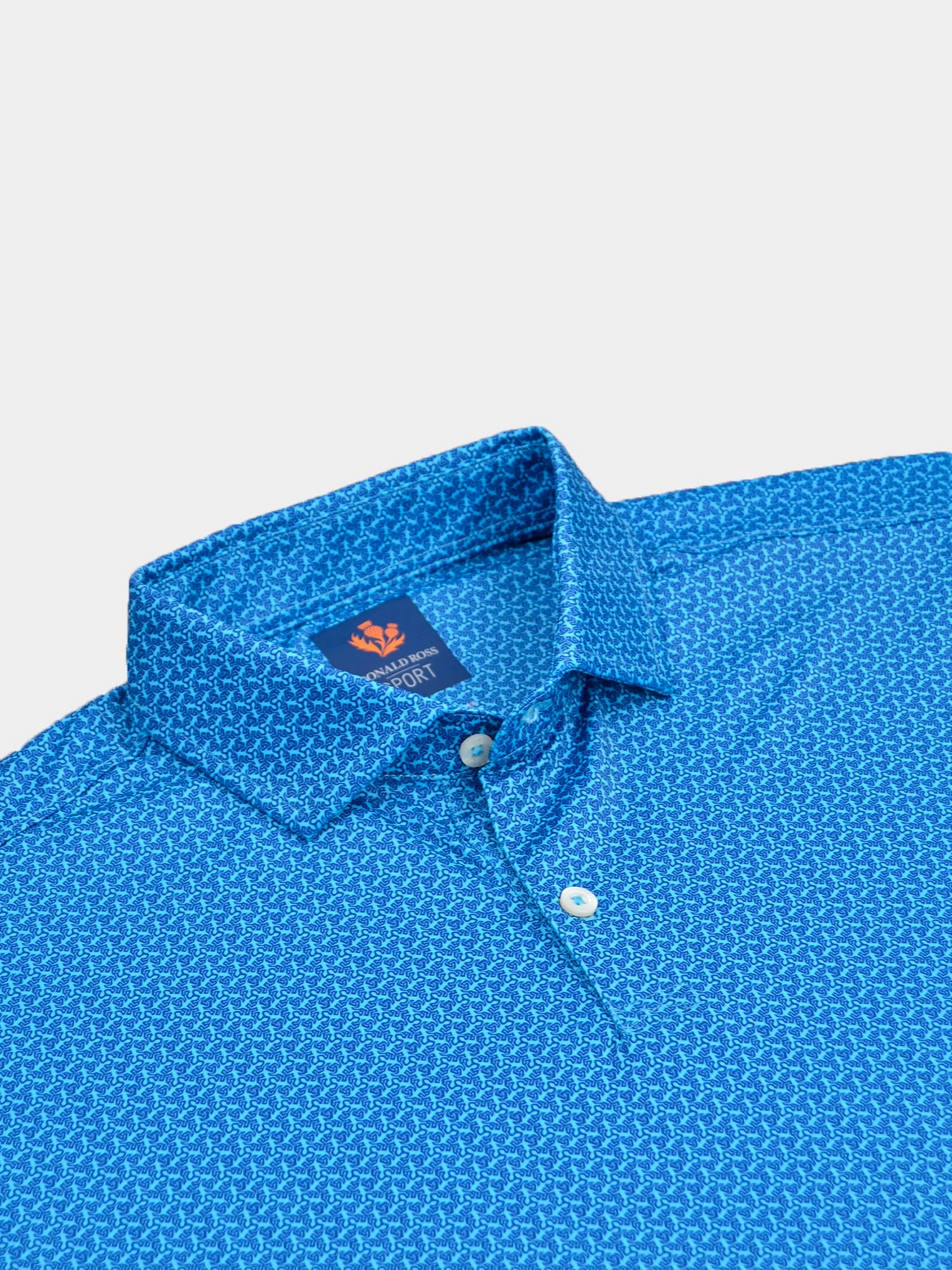 Donald Ross Sport Fit Mens Short Sleeve Hector Polo - LAGOON/NAVY Donald Ross Men's Clothing