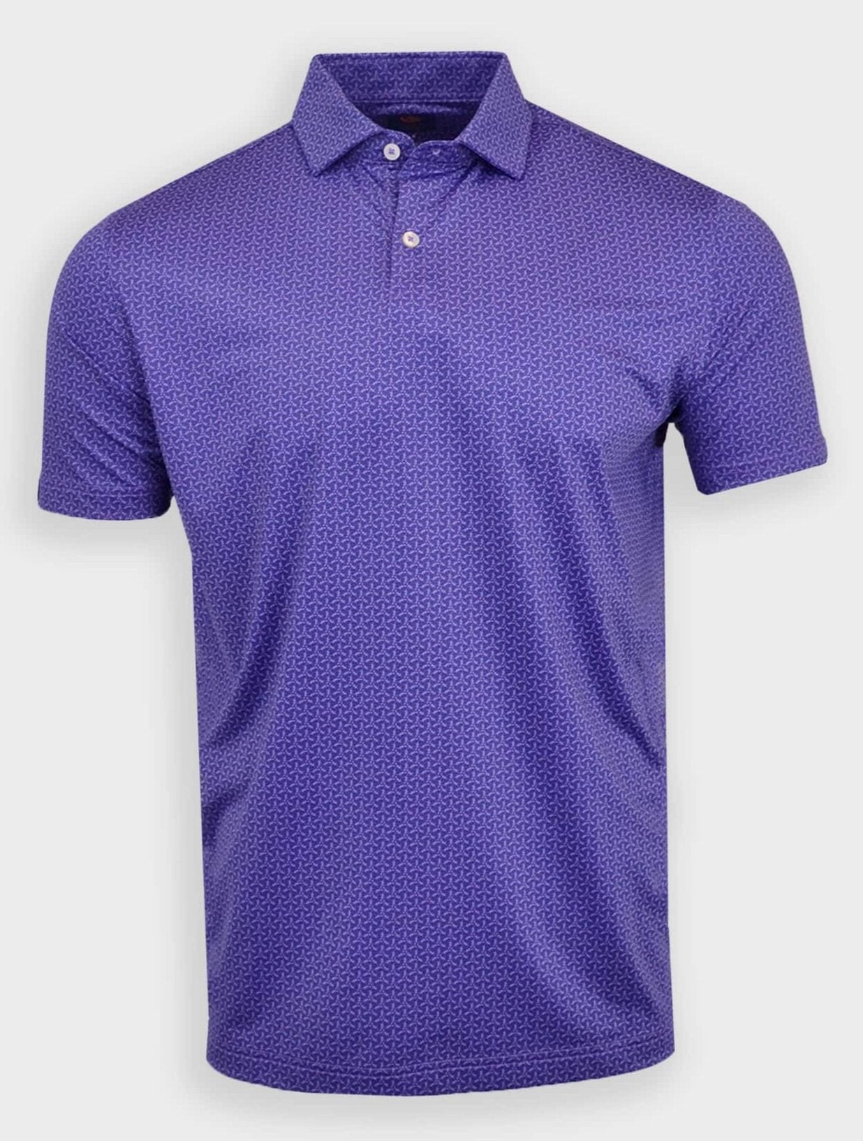 Donald Ross Sport Fit Mens Short Sleeve Hector Polo - VERBENA/NAVY Donald Ross men's golf apparel