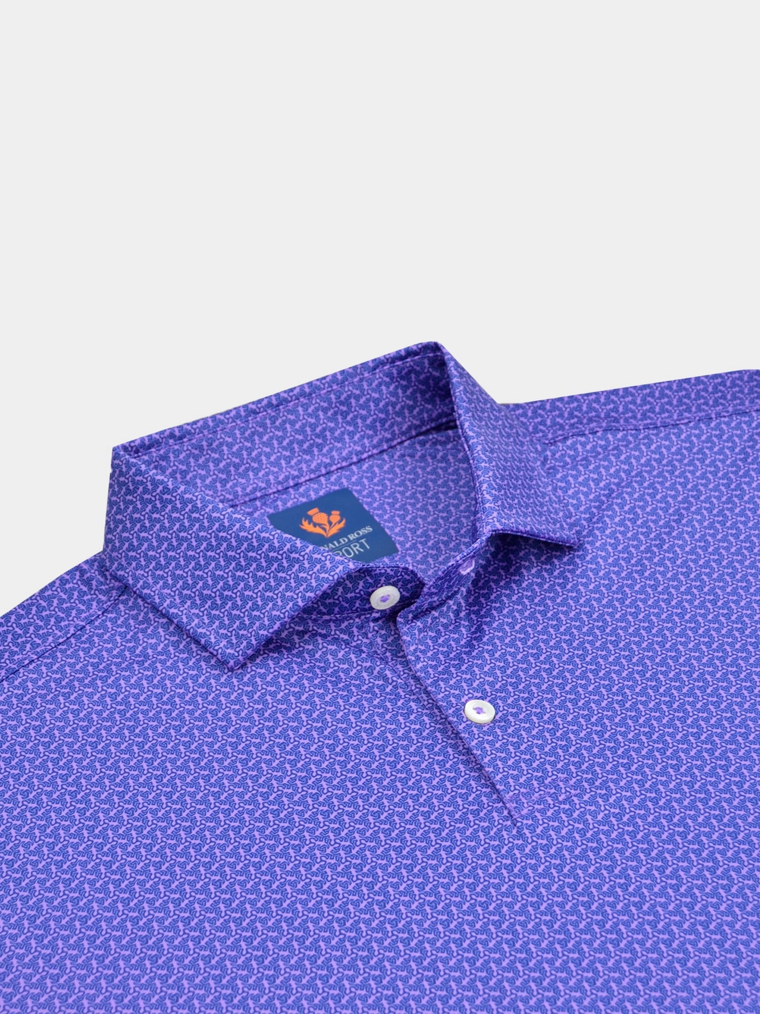 Donald Ross Sport Fit Mens Short Sleeve Hector Polo - VERBENA/NAVY Donald Ross Men's Clothing