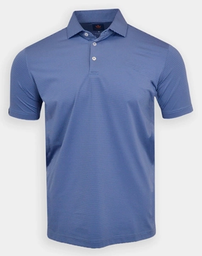Donald Ross Sport Fit Mens Short Sleeve Owen Polo - BLUE WHALE/STORMY SKY Donald Ross men's golf apparel