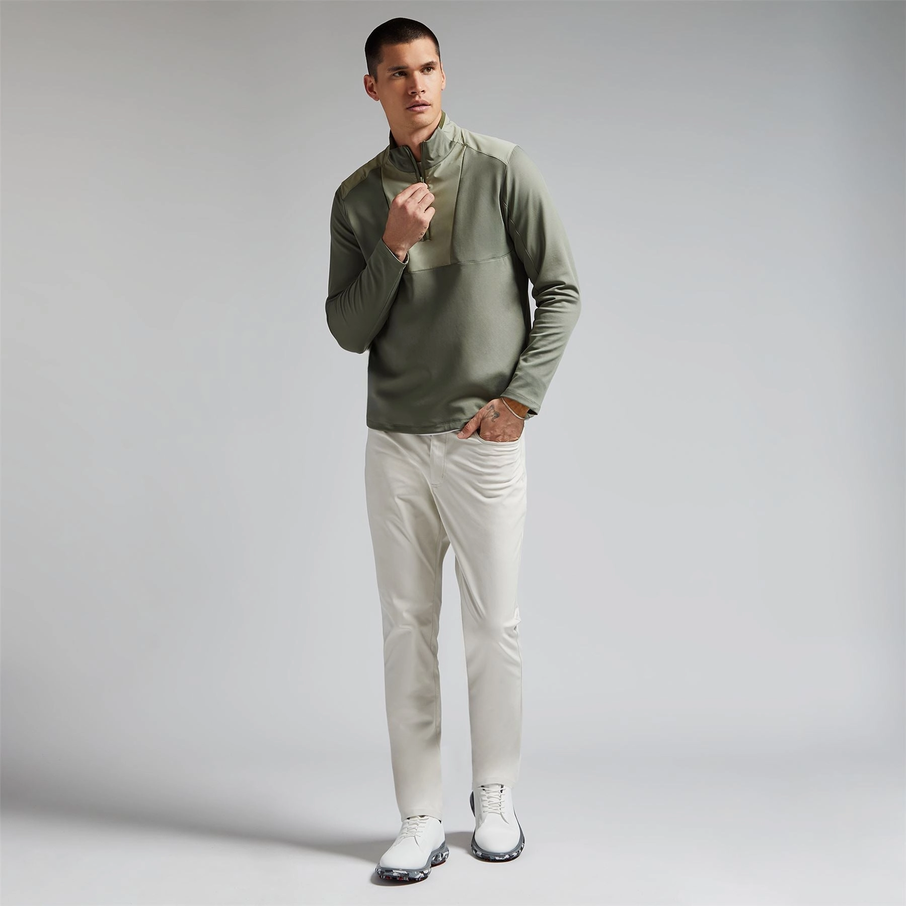 Double Knit Quarter Zip Mid Layer Isle G/Fore Men's Fashion