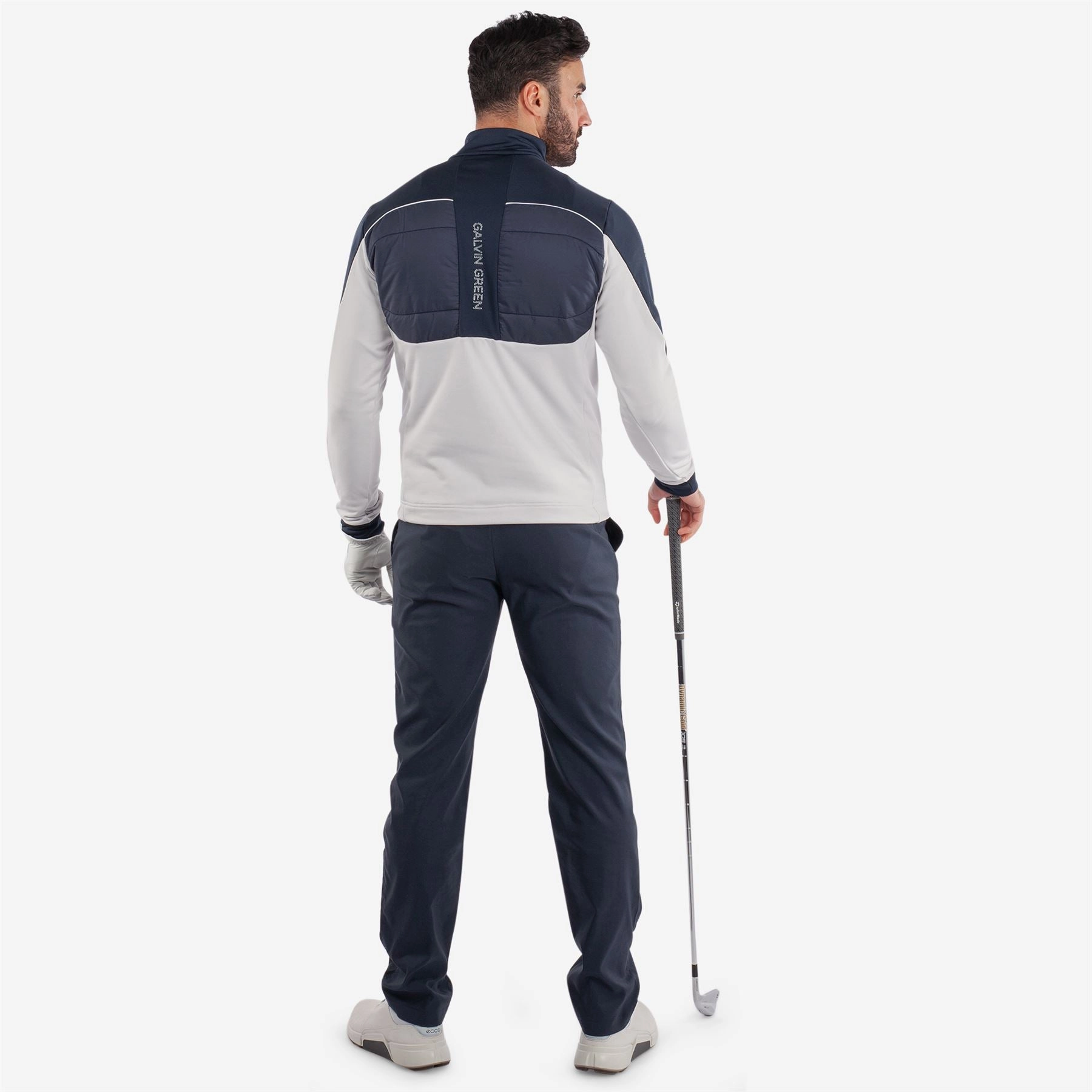 Douglas INSULA Half Zip Hybrid Jacket Cool Grey/Navy Galvin Green Men's Apparel