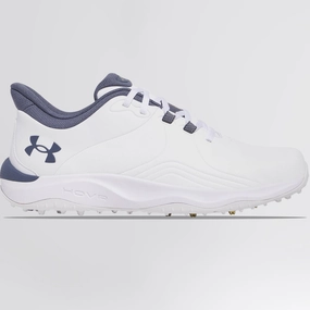 Drive Pro SL Wide White/Metallic Gold/Downpour Grey Under Armour golf shoes for men