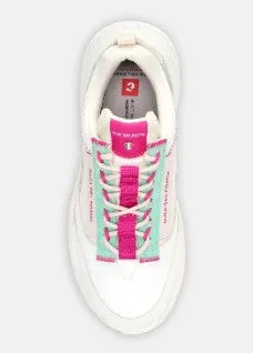 Duca Del Cosma Latina in White/Mint Green women's classic golf shoes
