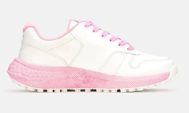 Duca Del Cosma Saturnia in White/Pink women's classic golf shoes