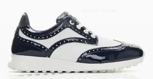 Duca Del Cosma Serena Golf Shoe - White/Navy women's classic golf shoes