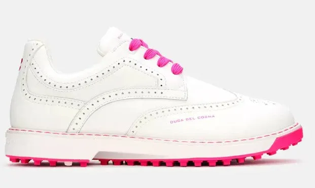 Duca Del Cosma Tuscania - White/Pink women's classic golf shoes