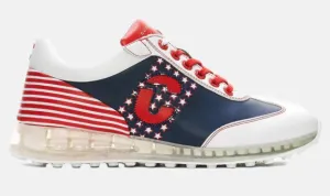Duca Del Cosma Unity Golf Shoe in Red/White/Blue women's classic golf shoes