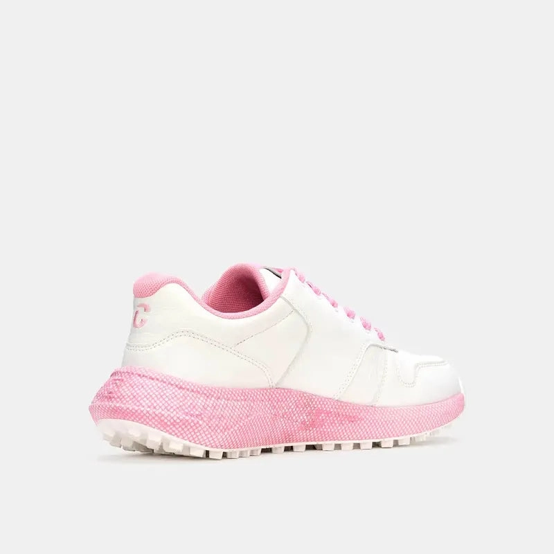 Duca Del Cosma Saturnia Golf Shoe - White/Prism Pink women's performance golf shoes