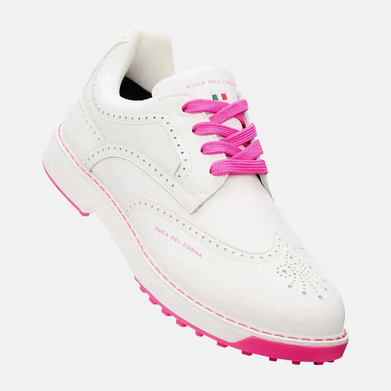 Duca Del Cosma Tuscania Golf Shoe - Whte/Knockout women's performance golf shoes
