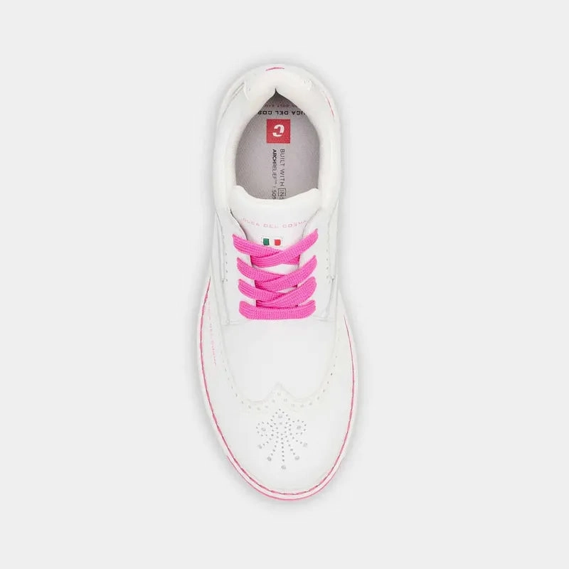 Duca Del Cosma Tuscania Golf Shoe - Whte/Knockout women's performance golf shoes