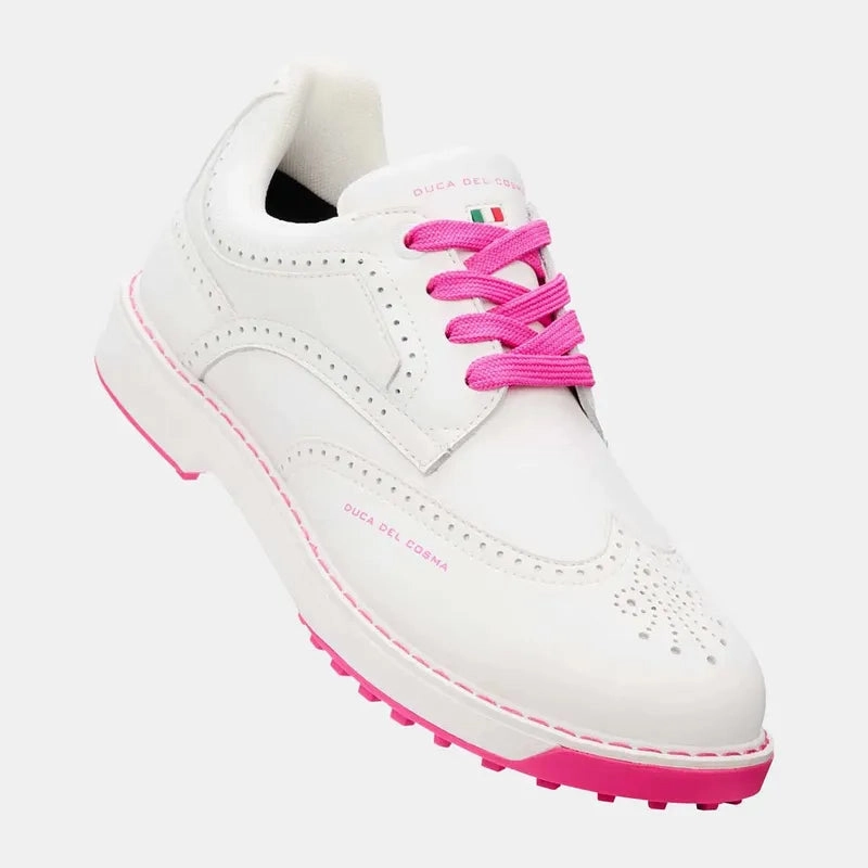 Duca Del Cosma Tuscania Golf Shoe - Whte/Knockout women's performance golf shoes