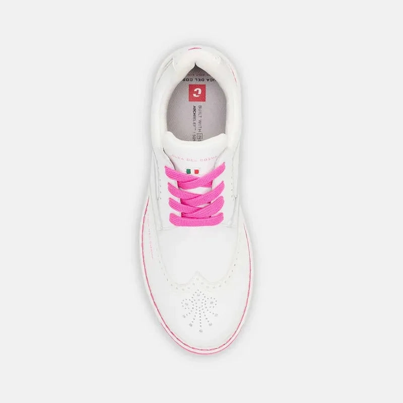 Duca Del Cosma Tuscania Golf Shoe - Whte/Knockout women's performance golf shoes