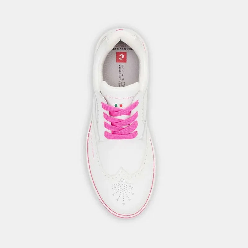 Duca Del Cosma Tuscania Golf Shoe - Whte/Knockout women's performance golf shoes