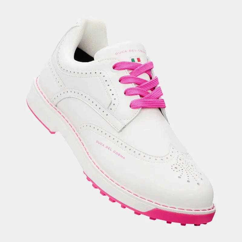 Duca Del Cosma Tuscania Golf Shoe - Whte/Knockout women's performance golf shoes